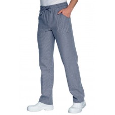 Pantalone Con Elastico - Cod. 044640 - Pied de Poule Blu